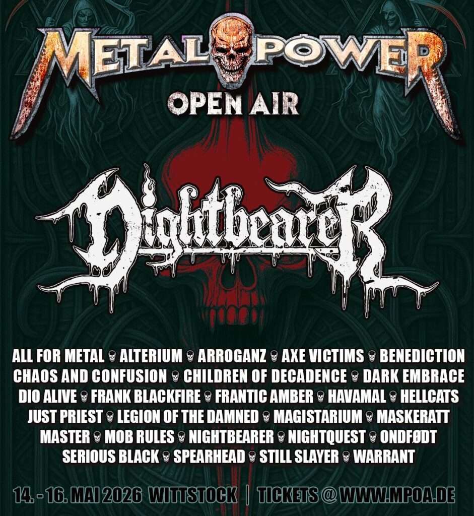 MPOA - Metal Power Open Air Vol. 3 14.05-16.05.2026 EventArena mit Nightbearer - Metal Power 26 MPOA - Metal Power Open Air Vol. 3 14.05-16.05.2026 EventArena mit Nightbearer